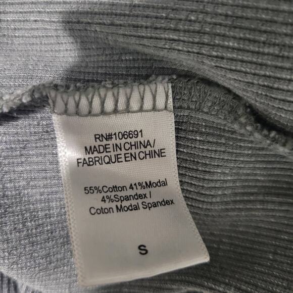 Young Fabulous Broke Dax Dress Grey Midi Ribbed Column Long Sleeves Size Small - Picture 6 of 16